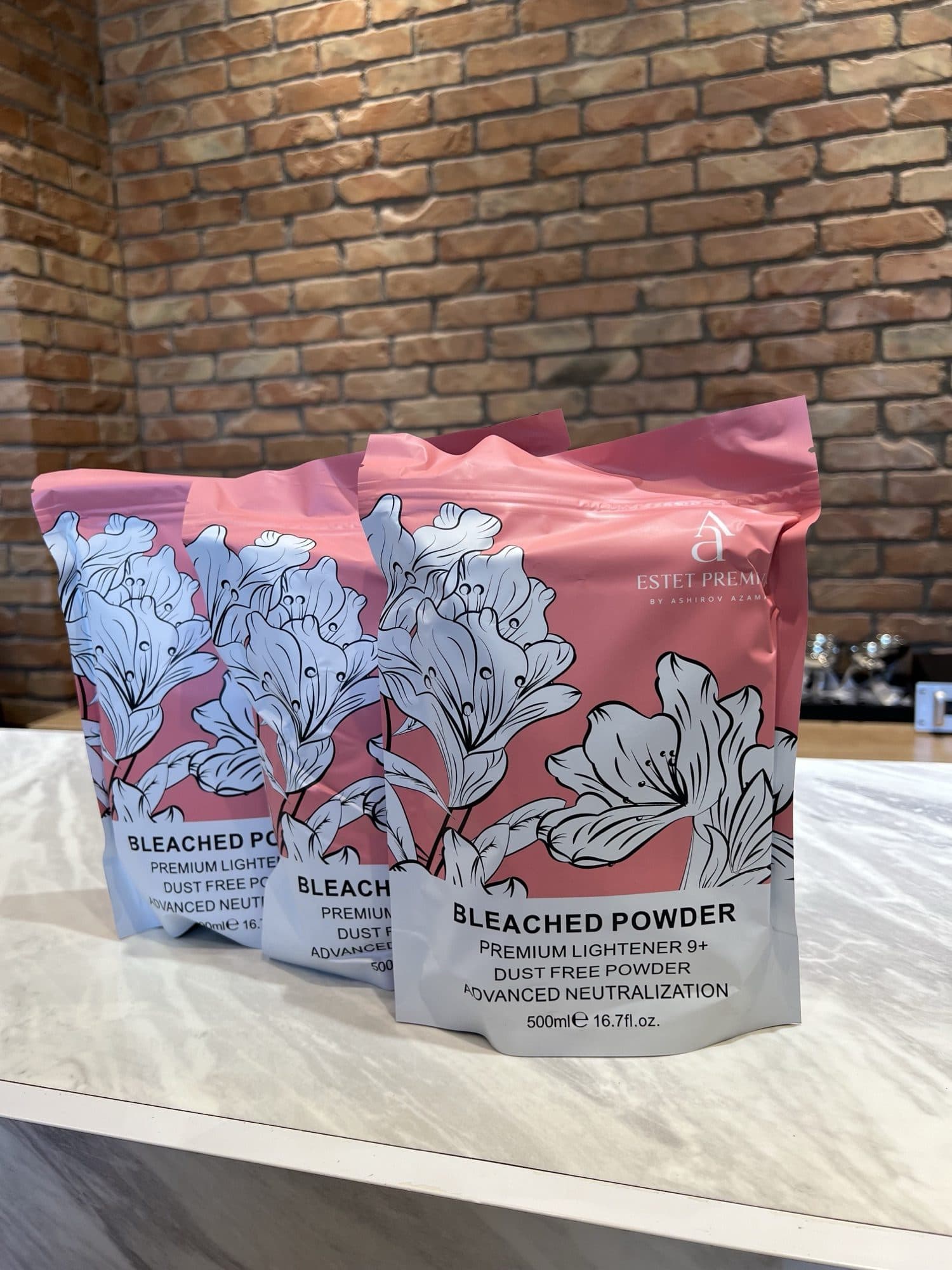 Осветляющий порошок ESTET Premium Bleached Powder, три упаковки